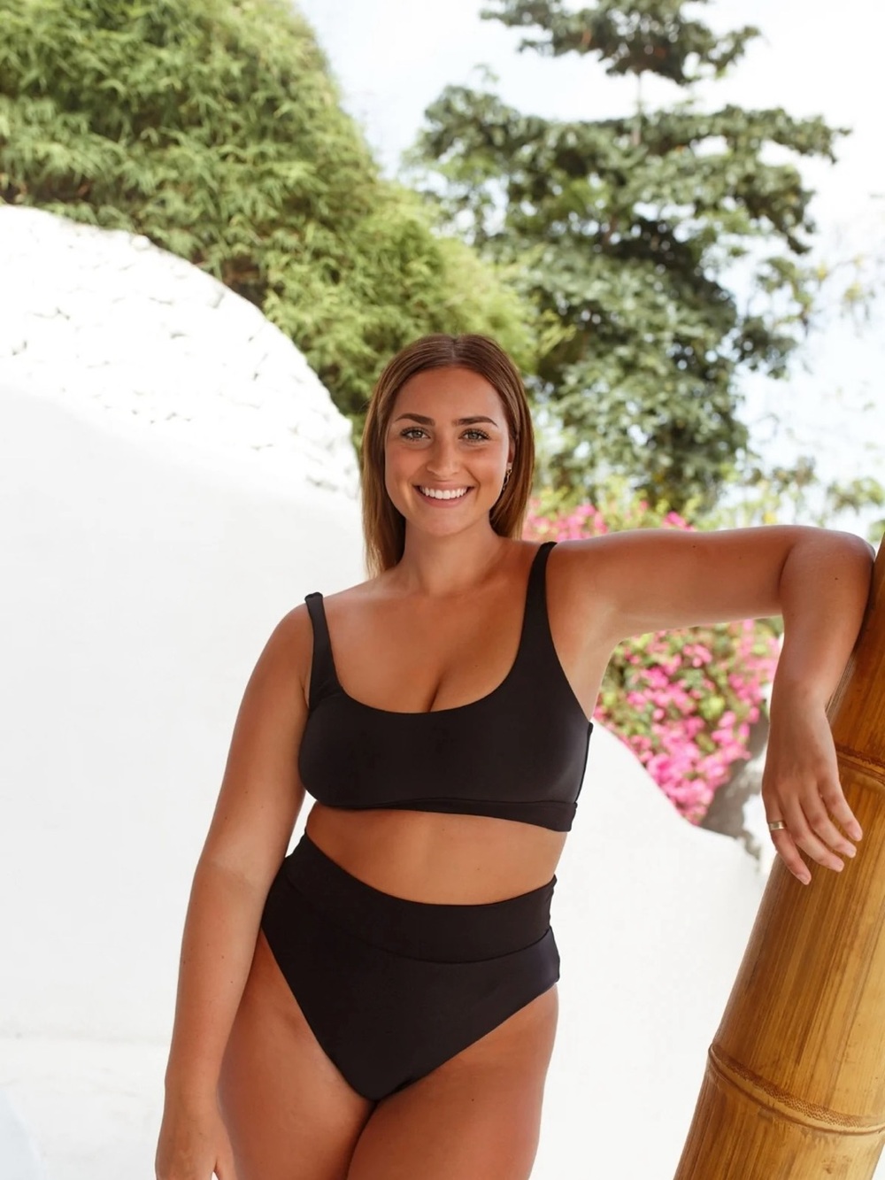 High-Waist Black Swim Bottom - Sleek Coverage - Picture 4 of 5